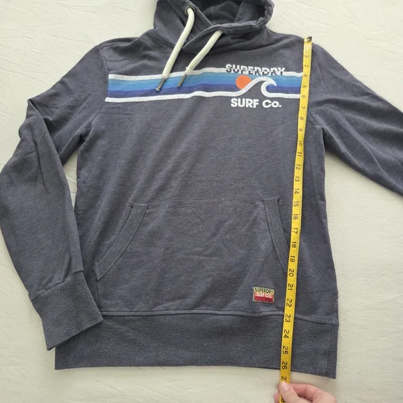 Superdry Surf Co. Gray Hoodie for Men XL British Design Spirit Of Japan - Picture 6 of 10